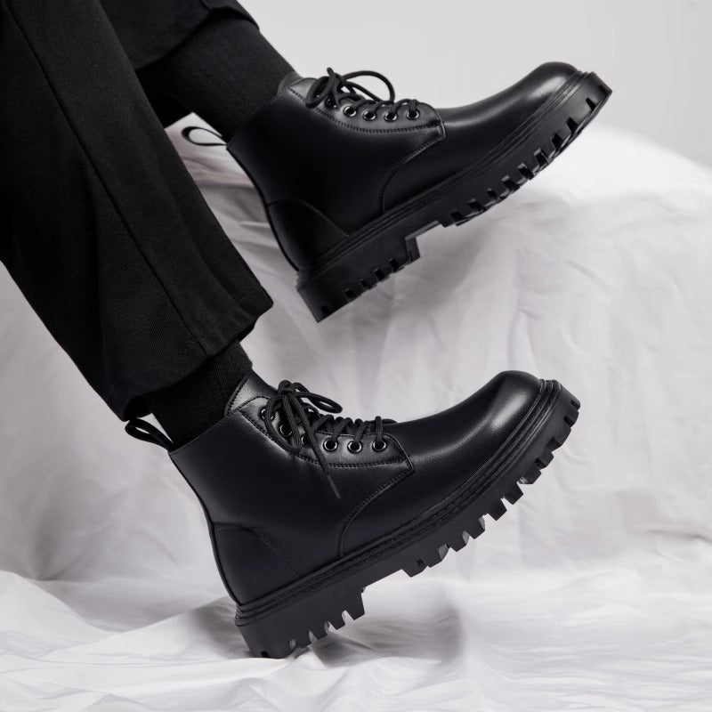 Men's Leather Boots Autumn British Style