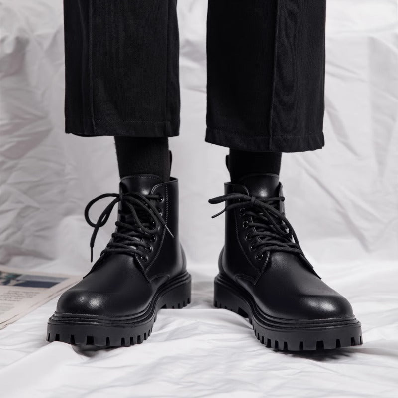 Men's Leather Boots Autumn British Style
